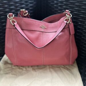 Coach Rose Leather Shoulder Bag